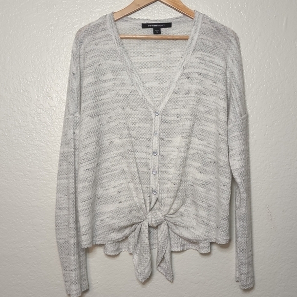 Fifteen Twenty Tops - Fifteen Twenty Button Down Knotted Top